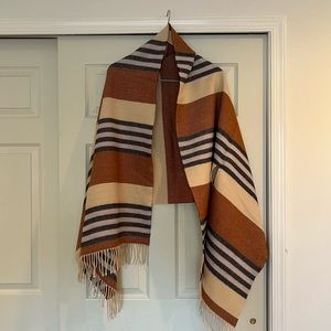 Madewell Striped Windowpane Cape Scarf